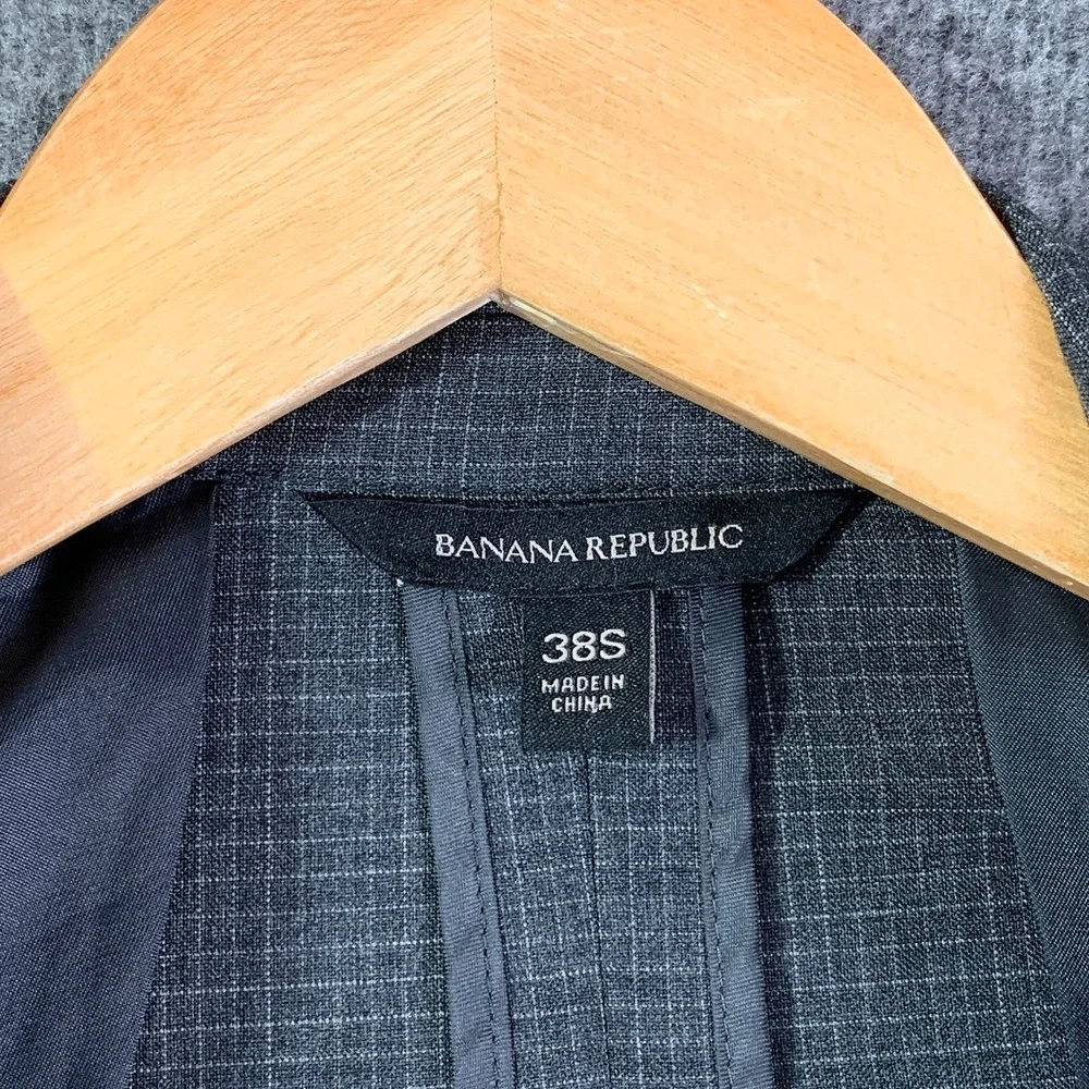 Banana Republic Blazer Jacket Men 38S Slim Smart Weight Performance Sport Coat